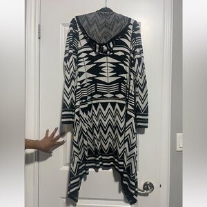 Long Sleeve Throw Over Hoodie